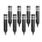 Nature Spring Set of 8 Solar Path Bollard Lights, 15.4" Outdoor Stake Lighting for Garden, Landscape, Patio (Black) 845515EUR - alternate 2